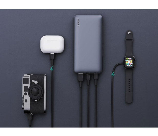 Aukey Powerbank Sprint X PD 100W + 30W 20000mAh złoty - 1471901 - zdjęcie 3